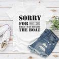 Official Im Sorry For What I Said While I Was Docking The Boat V2 Women V-Neck T-Shirt