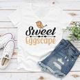 Sweet Eggscape Women V-Neck T-Shirt