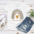 There Was Jesus Unisex Christian Religious Rainbow Vintage Women V-Neck T-Shirt