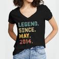 8 Years Old Gifts Legend Since May 2014 8Th Birthday Women V-Neck T-Shirt