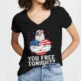 Are You Free Tonight 4Th Of July Independence Day Bald Eagle Women V-Neck T-Shirt