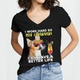 Chihuahua I Work Hard So My Chihuahua Can Have A Better Life Women V-Neck T-Shirt