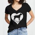 Distressed Cane Corso Heart Dog Owner Graphic Women V-Neck T-Shirt