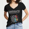 Embrace Neurodiversity Funny V2 Women V-Neck T-Shirt