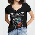 Embrace Neurodiversity Funny V5 Women V-Neck T-Shirt