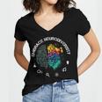 Embrace Neurodiversity Funny Women V-Neck T-Shirt