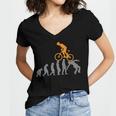 Funny Mountain Bike Evolution Biker Best Women V-Neck T-Shirt