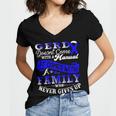 Gerd Doesnt Come With A Manual It Comes With A Family Who Never Gives Up Periwinkle Blue Ribbon Gastroesophageal Reflux Disease Gerd Awareness Women V-Neck T-Shirt