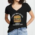 I Like Big Buns And I Cannot Lie Hamburger Food Humor Women V-Neck T-Shirt