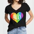 Lgbtq Ally For Gay Pride Men Women Children Women V-Neck T-Shirt