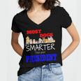 Most Dogs Are Smarter Than Your President Women V-Neck T-Shirt