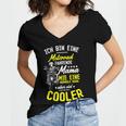 Motorcycle Motif Cool Motorbike Rider 492 Shirt Women V-Neck T-Shirt