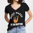 Music Makes It All Better 761 Shirt Women V-Neck T-Shirt