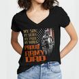 My Son Is A Soldier Hero Proud Army 708 Shirt Women V-Neck T-Shirt