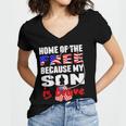 My Son Is Brave Home Of The Free Proud 716 Shirt Women V-Neck T-Shirt