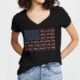 Patriotic July 4Th Usa American Flag All 50 State Names Women V-Neck T-Shirt