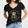 Queens Platinum Jubilee V2 Women V-Neck T-Shirt