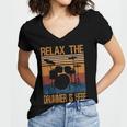 Relax The Drummer Here Women V-Neck T-Shirt