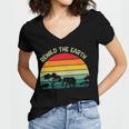 Rewild The Earth Animal Forest Earth Day Women V-Neck T-Shirt