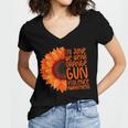 Sunflower In June We Wear Orange Gun Violence Awareness Day Women V-Neck T-Shirt