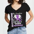 Supporting My Grandson - Lupus Awareness Women V-Neck T-Shirt