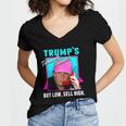 Trump’S Trading Secrets Buy Low Sell High Funny Trump Women V-Neck T-Shirt