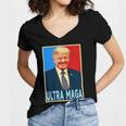 Ultra Maga President Donald Trump Gift Women V-Neck T-Shirt