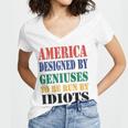 America Designed By Geniuses To Be Run By Idiots Impeach 46 Joe Biden Essential Tshirt Women V-Neck T-Shirt