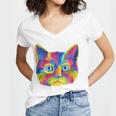 Cat Got Your Soul Women V-Neck T-Shirt