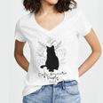 Cats Because People Suck Gift For Cat Lover Cat Quotes Tee People Suck Women V-Neck T-Shirt