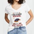 First Thing See Every Morning Is A Rottweiler Who Loves Me Women V-Neck T-Shirt