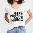 Hate People Love Hiking V2 Women V-Neck T-Shirt