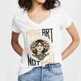 Make Art Not War Symbol Women V-Neck T-Shirt