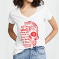 Official Wrong Society Drink From The Skull Of Your Enemies V3 Women V-Neck T-Shirt