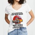 September Old Man Loves Hot Rods Never Underestimate An Old Man Who Loves Hot Rods And Was Born In Women V-Neck T-Shirt