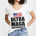 Ultra Maga And Proud Of It V8 Women V-Neck T-Shirt