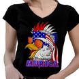 4Th July Amurica Throwing Stones Merch T-Shirt Women V-Neck T-Shirt