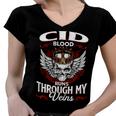 Cid Blood Runs Through My Veins Name V2 Women V-Neck T-Shirt