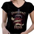 Duquette Blood Runs Through My Veins Name Women V-Neck T-Shirt