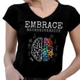 Embrace Neurodiversity Funny V2 Women V-Neck T-Shirt