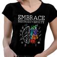 Embrace Neurodiversity Funny V5 Women V-Neck T-Shirt