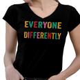 Everyone Communicates Differently V3 Women V-Neck T-Shirt