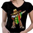 Funny Dabbing Taco Cinco De May Mexican Food V2 Women V-Neck T-Shirt