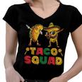 Funny Dabbing Taco Cinco De May Mexican Food V3 Women V-Neck T-Shirt