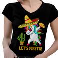 Funny Dabbing Taco Cinco De May Mexican Food V4 Women V-Neck T-Shirt