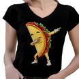 Funny Dabbing Taco Cinco De May Mexican Food Women V-Neck T-Shirt