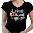 Funny I Read Banned Books Lovers Books Women V-Neck T-Shirt