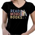 Funny Read More Books Gift Women V-Neck T-Shirt