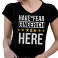 Have No Fear Gingerich Is Here Name Women V-Neck T-Shirt
