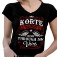Korte Name Shirt Korte Family Name V2 Women V-Neck T-Shirt